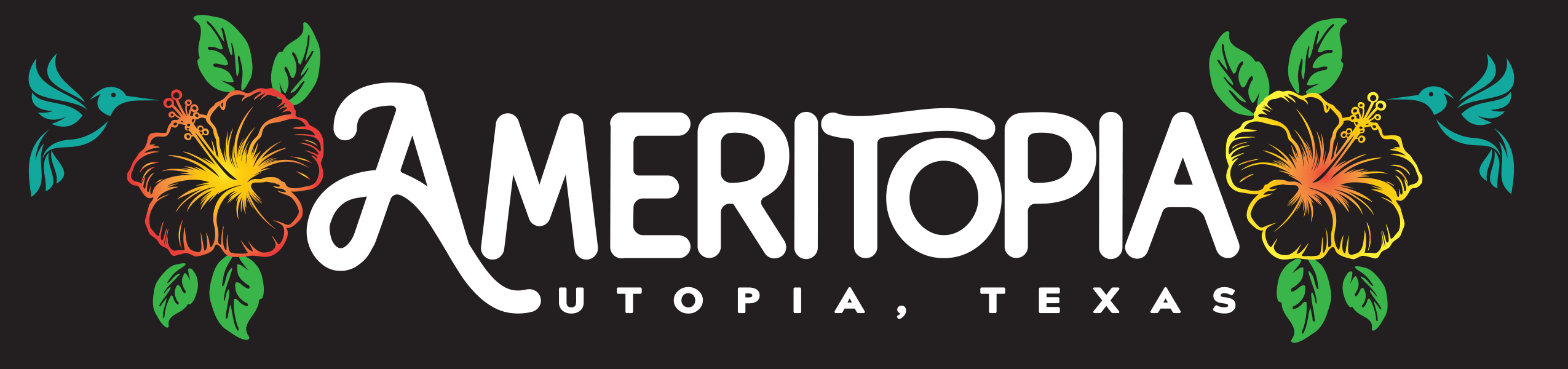 Ameritopia logos sticker 8.5x2