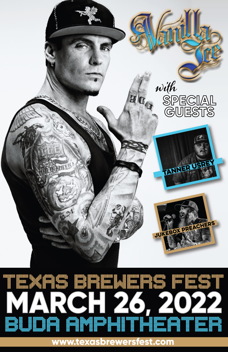 vanilla ice texasbrewersfest poster